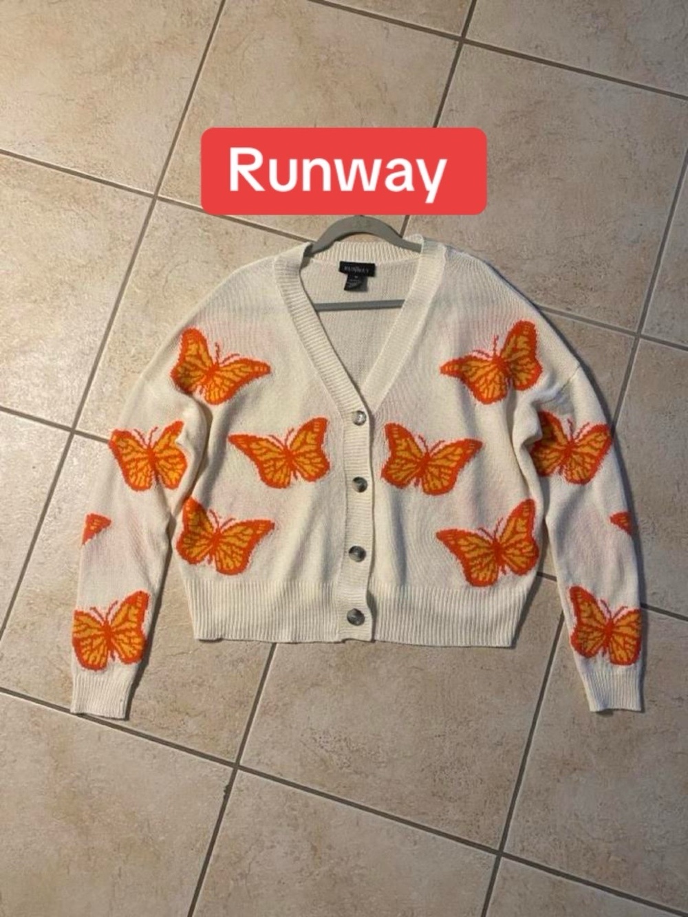Runway brand oversized Butterfly Cardigan Sweater